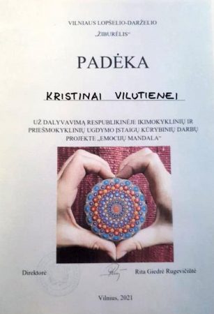 Padėka - projektas - Emocijų mandala