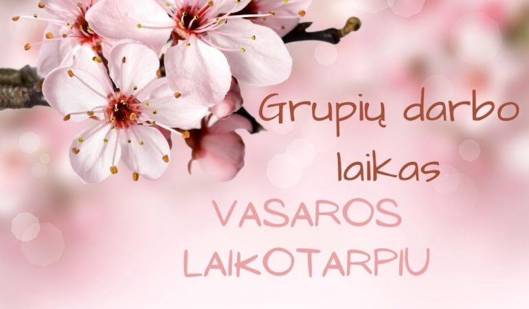 Vasaros darbo grafikas