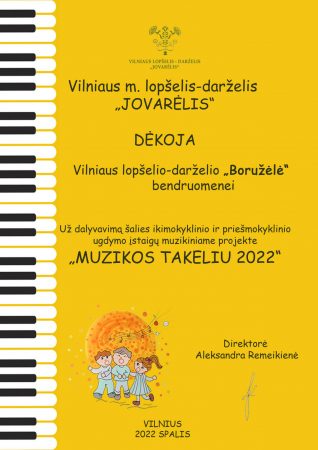 Padėka - Muzikos takeliu 2022