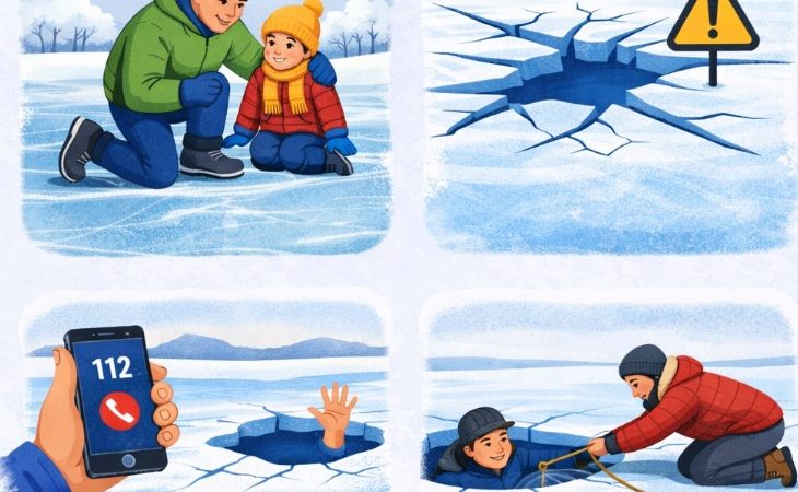 Saugus elgesys ant ledo žiemą