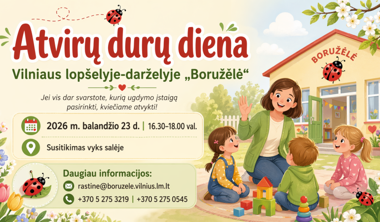 Atvirų durų diena Vilniaus lopšelyje-darželyje „Boružėlė“